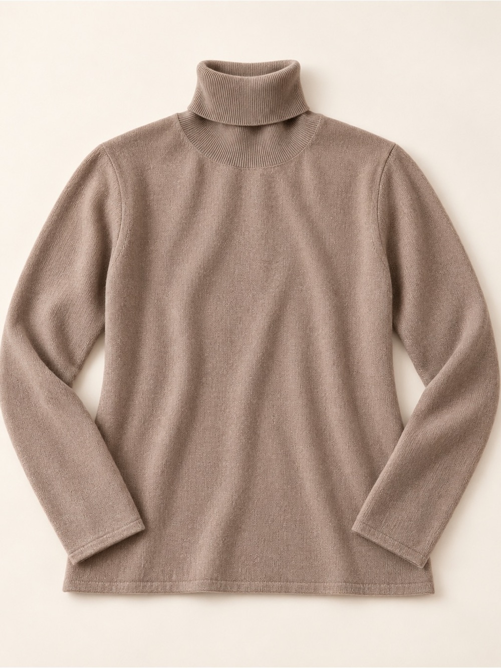 pashmina Taupe Turtleneck 100% pashmina Sweater